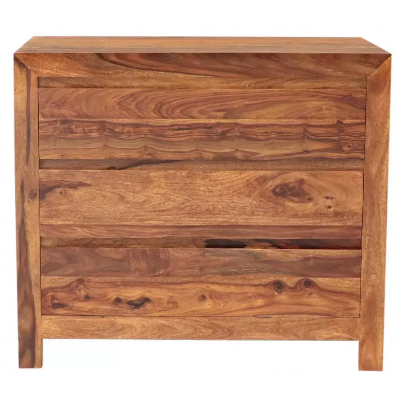 Kommode Gani 90x80x45 aus indischem Sheesham-Massivholz Neu Im Sortiment
