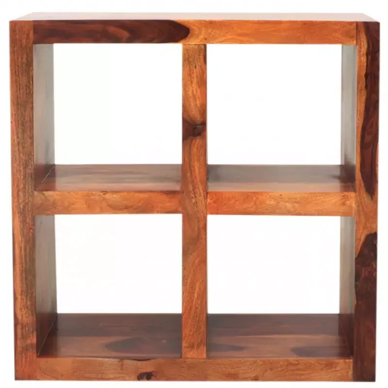 Bücherregal Gani 90x90x35 aus indischem Sheesham-Massivholz Super-Preis