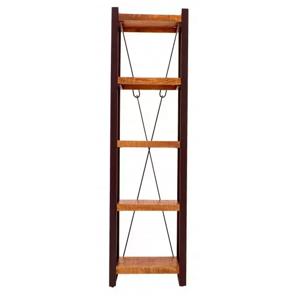 Bücherregal Retro 60x200x35 aus indischem Mango-Massivholz Nur Für Kurze Zeit