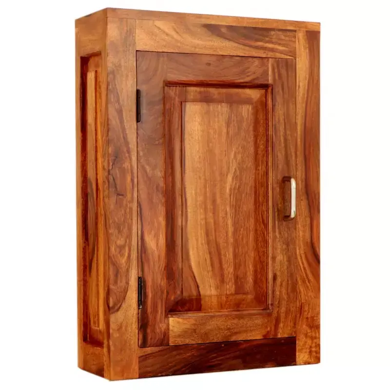 Badezimmer-Wandschrank Suri 40x60x15 aus indischem Sheesham-Holz Preiswert