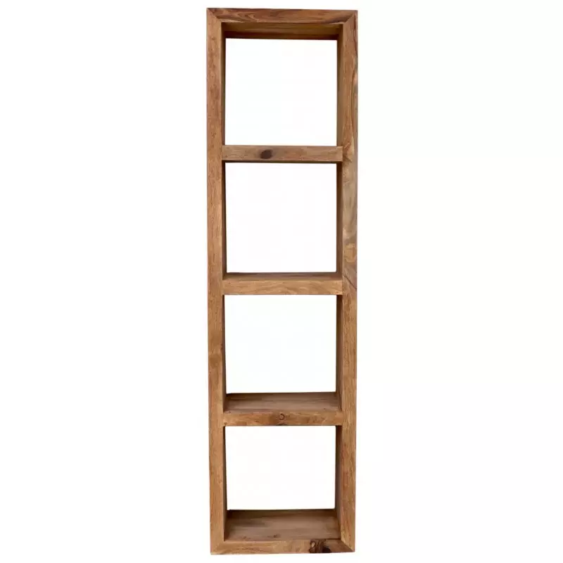Bücherregal Tara 50x185x35 aus indischem Sheesham-Massivholz Versand Am Gleichen Tag