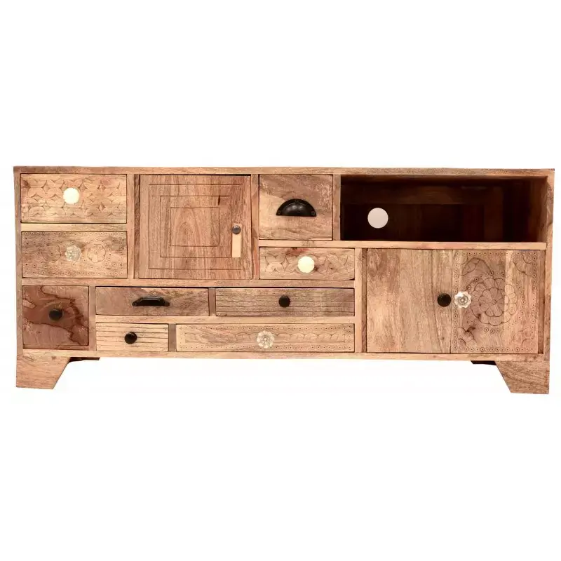 Zertifiziert Fernsehtisch Manu 120x50x45 aus Mangoholz