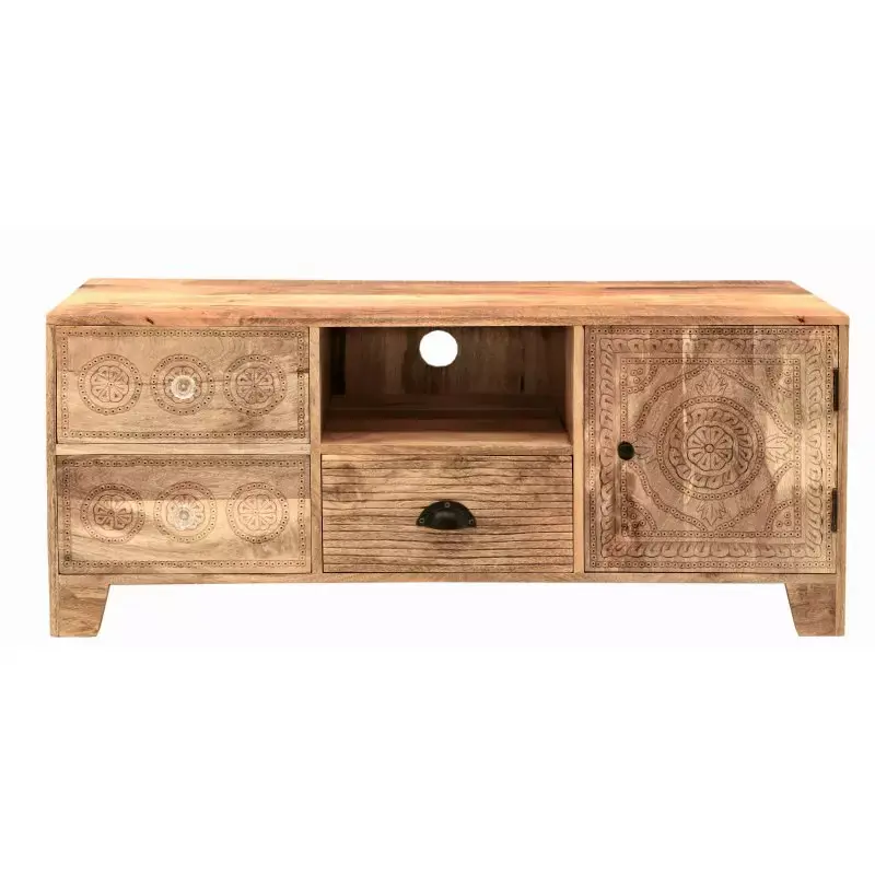Fernsehtisch Manu 120x50x45 aus Mangoholz Bestpreis