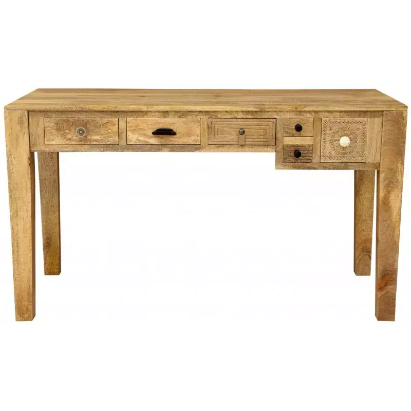 Ausverkauf Schreibtisch Manu 135x76x60 aus Mangoholz
