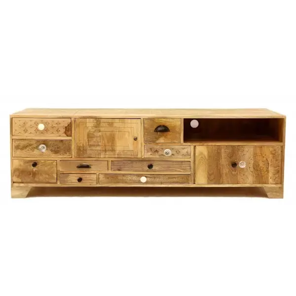 Fernsehtisch Manu 160x50x45 aus Mangoholz Direktkauf