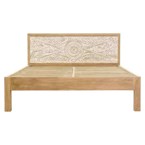 Bett Sita 160x200 aus indischem Mango-Massivholz Preis Gesenkt