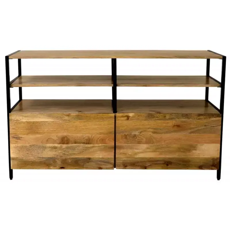 Fernsehtisch Gita 130x75x45 aus Mango-Massivholz Sichere Zahlung