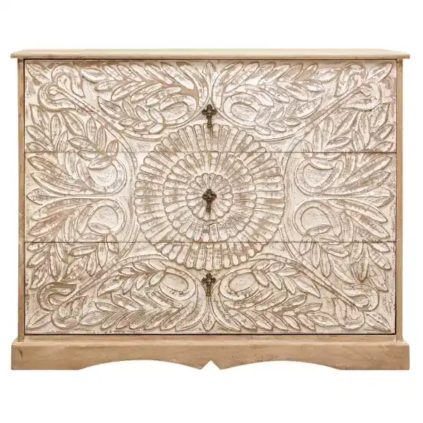 Kracherpreis Kommode Sita 90x90x45 aus indischem Mango-Massivholz