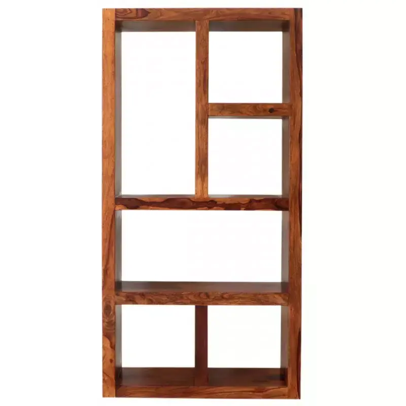 Bücherregal Gani 90x180x35 aus indischem Sheesham-Massivholz Mega-Angebot