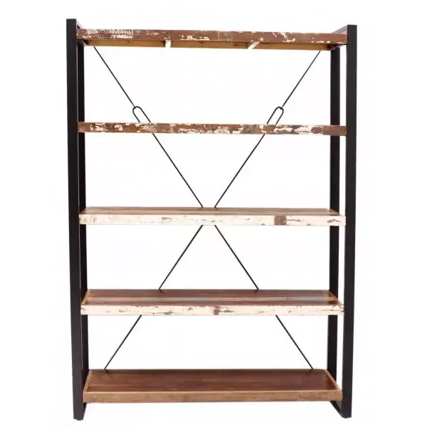 Bücherregal Retro 160x200x35 aus recyceltem Mangoholz Sale