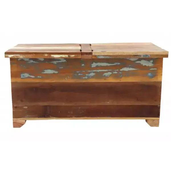Billig Truhe Retro 90x45x45 aus recyceltem Mangoholz