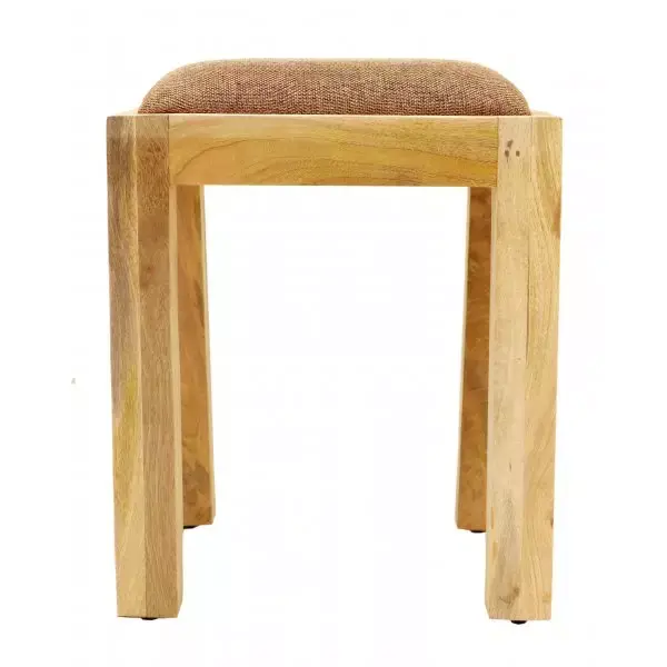 Hocker Sita 40x45x40 mit Bezug aus Mango-Massivholz Expressversand