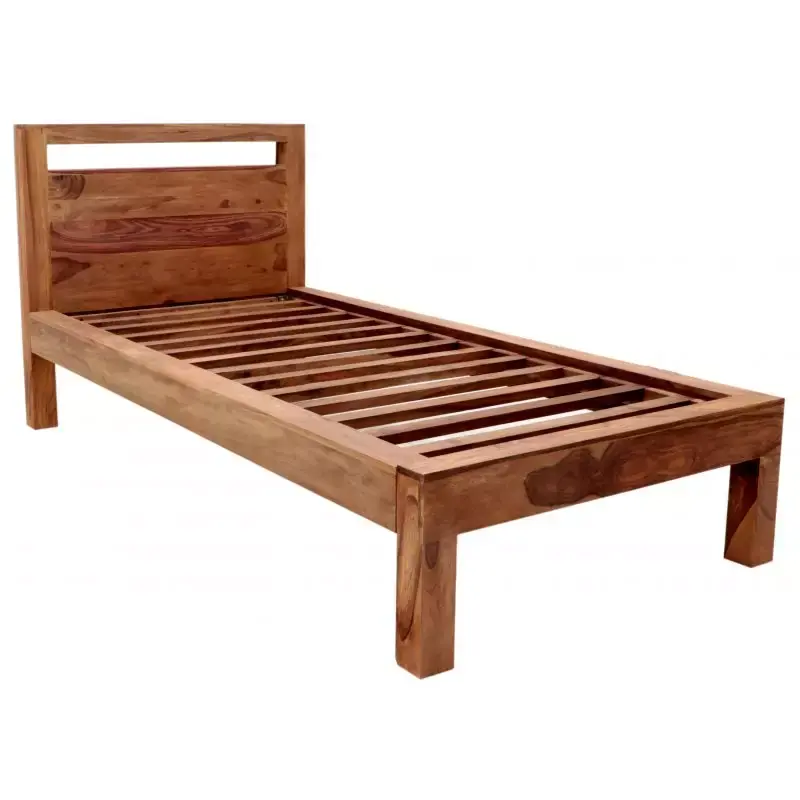 Super-Preis Bett Amba 90x200 aus indischem Sheesham-Massivholz