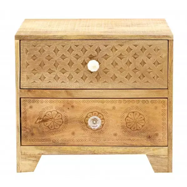 Nachttisch Manu 45x50x40 aus Mangoholz Highlight
