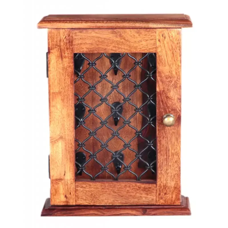 Schlüsselschränkchen Jali 30x40x10 aus indischem Sheesham-Massivholz Preis Gesenkt