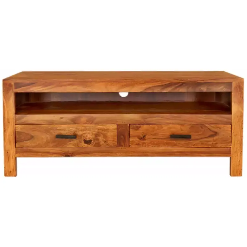 Preis Gesenkt Fernsehtisch Rami 120x50x45 aus indischem Sheesham-Massivholz