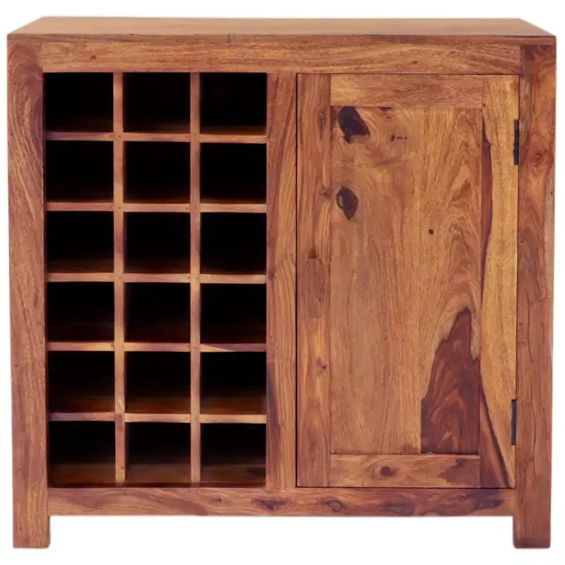 Barschrank Kali 90x90x45 aus indischem Sheesham-Massivholz Jetzt Bestellen