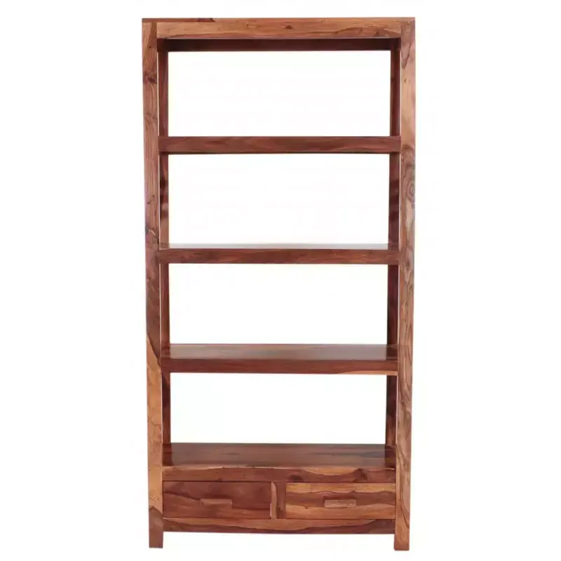 Markenware Bücherregal Kali 90x180x35 aus indischem Sheesham-Massivholz