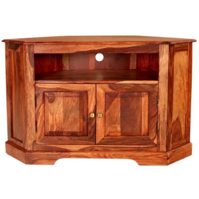 Eck-Fernsehtisch 110x70x50 aus indischem Sheesham-Massivholz Wochenendangebot