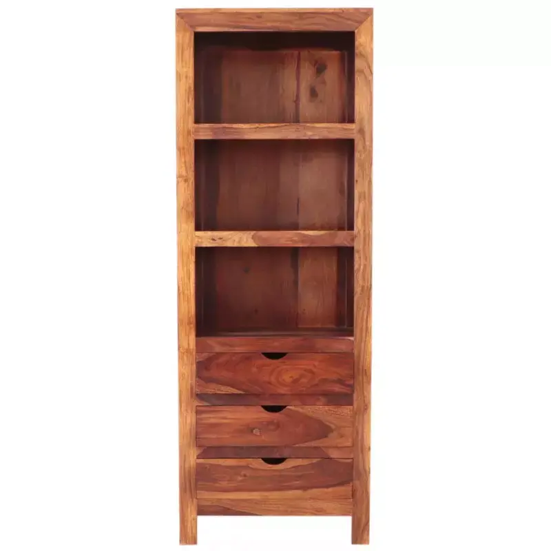 Neuheit Bücherregal Amba 65x180x45 aus indischem Sheesham-Massivholz
