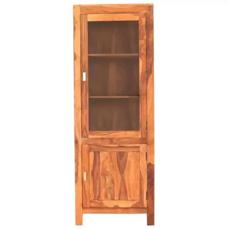 Vitrine Amba 65x180x45 aus indischem Sheesham-Massivholz Saisonangebot