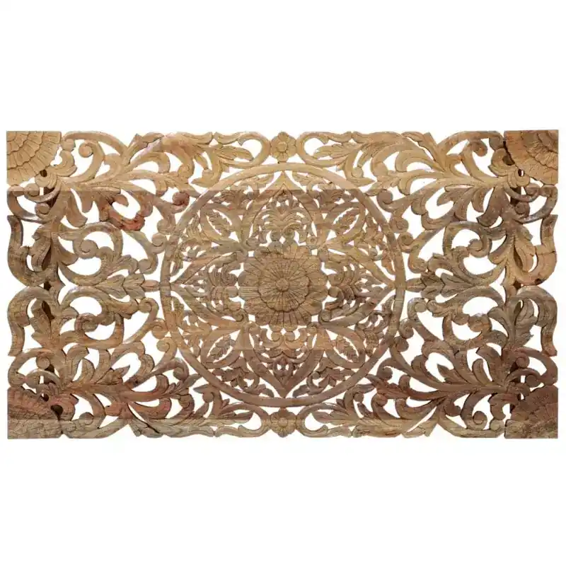Wandbild Retro 160x90x3 handgeschnitzt aus Mango-Massivholz Top-Preis