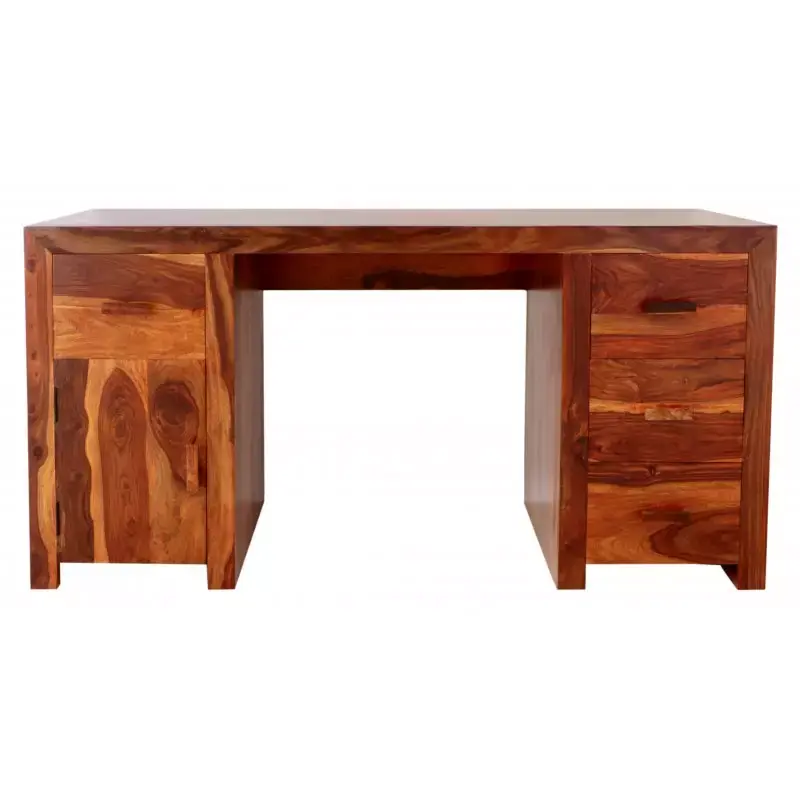 Schreibtisch Kali 160x76x70 aus indischem Sheesham-Massivholz Sonderangebot