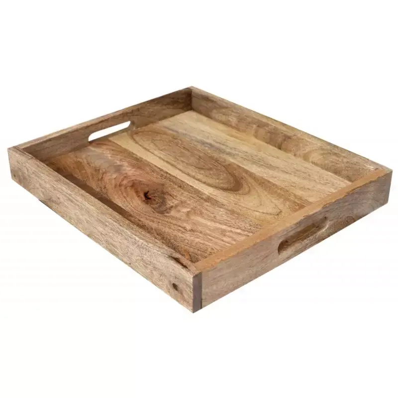 Beliebt Tablett 40x5x35 aus indischem Mango-Massivholz