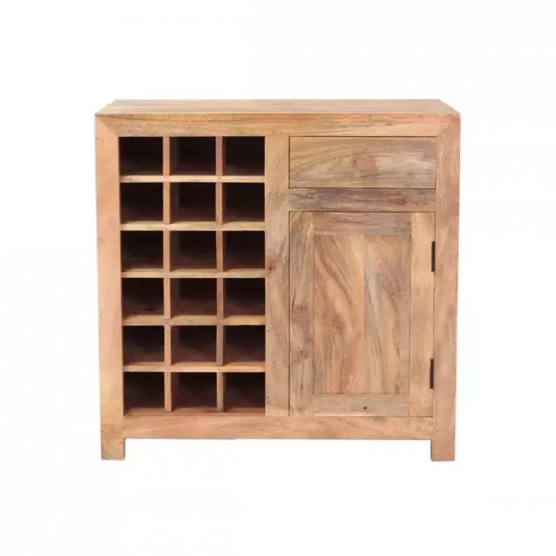Barschrank Hina 90x90x45 aus Mangoholz Sonderaktion