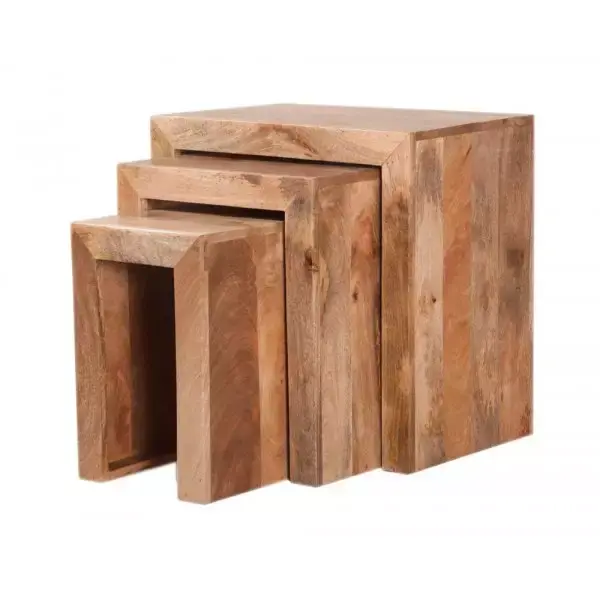 Beistelltische 3 Stk. Hina aus Mangoholz Sonderangebot