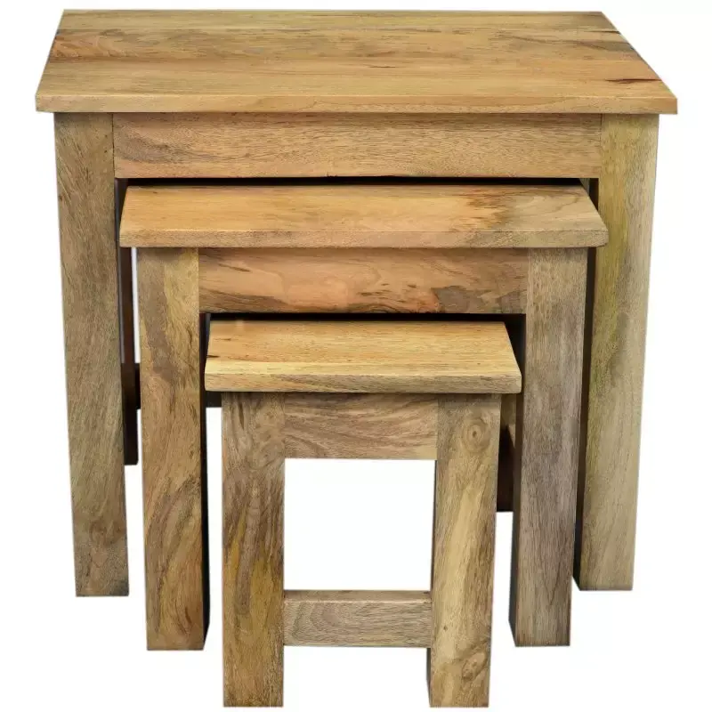 Sale Beistelltische 3 Stk. Hina aus Mangoholz