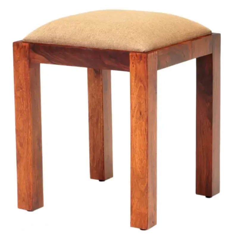 Meistverkauft Hocker mit Bezug 40x45x40 aus Sheesham-Massivholz