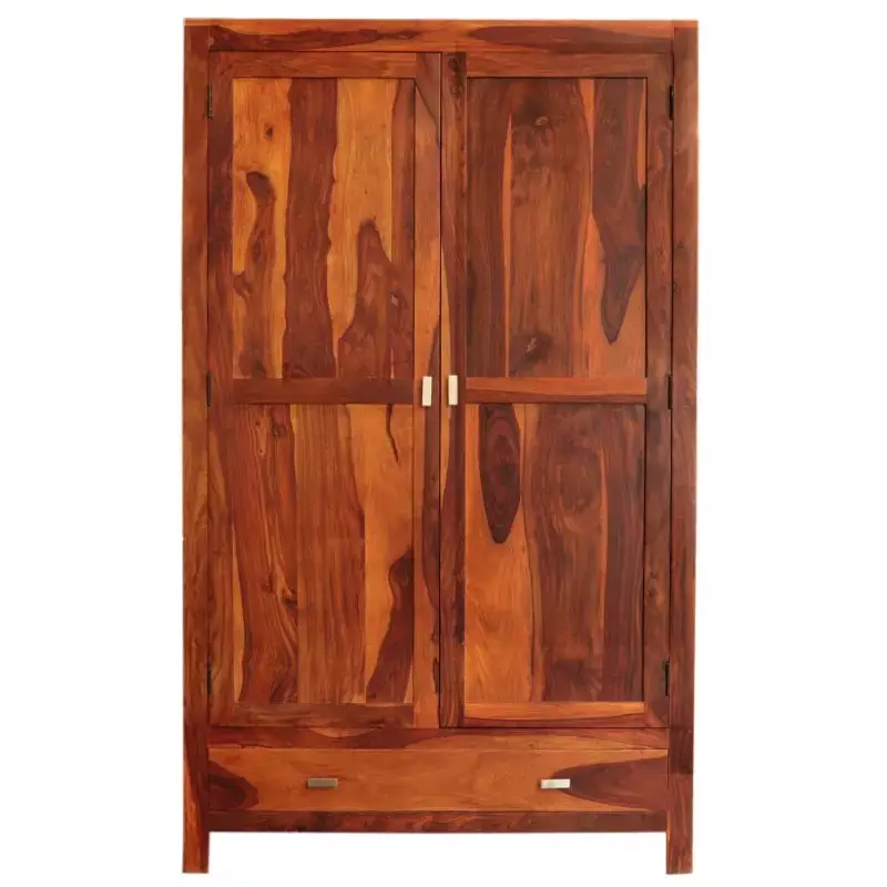 Schrank Amba 120x200x60 aus indischem Sheesham-Massivholz Neue Kollektion