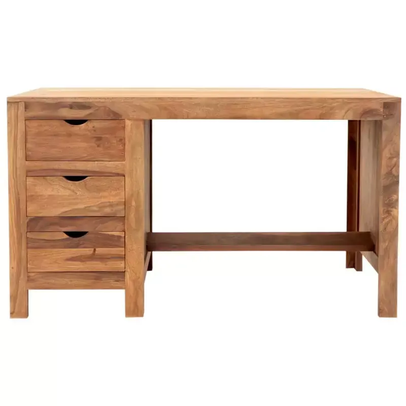 Schreibtisch Amba 130x76x70 aus indischem Sheesham-Massivholz Günstig
