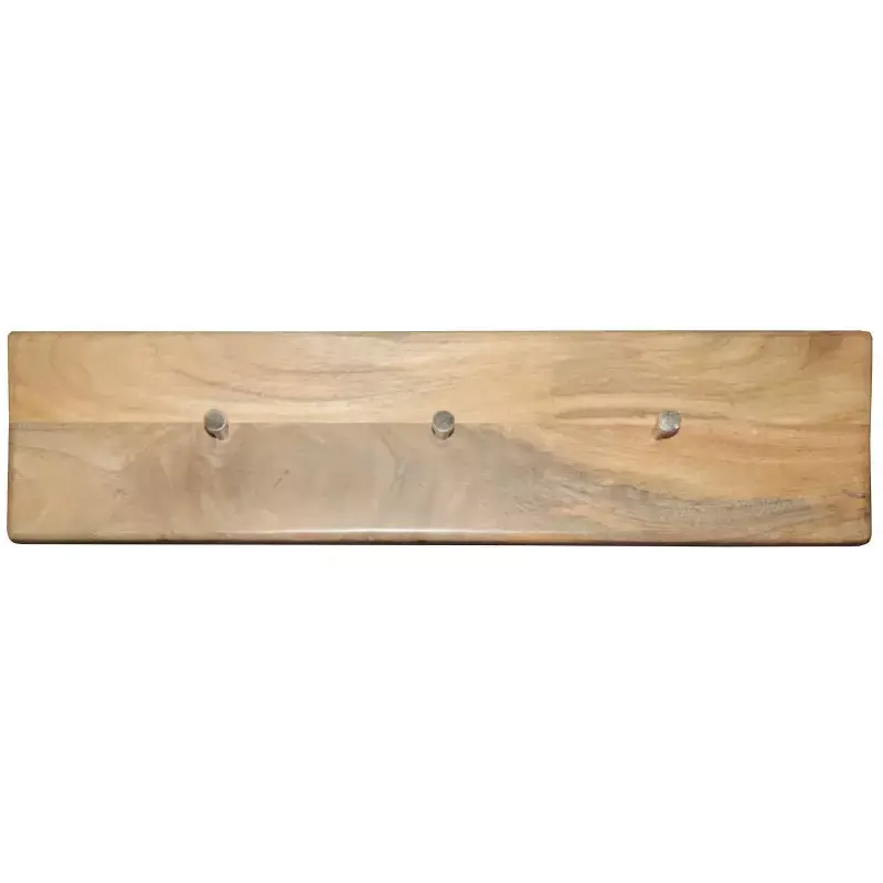 Markenprodukt Wandgarderobe Hina mit 3 Haken 60x15x2,5 aus indischem Mango-Massivholz