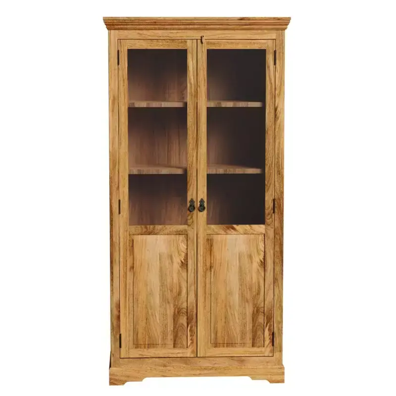 Vitrine Guru 100x200x45 aus Mangoholz Sonderangebot