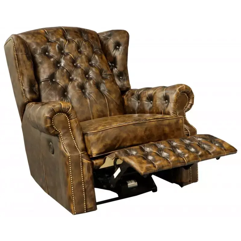 Elektrischer Relaxsessel Chesterfield Stunning aus echtem Rindsleder Whisky Mega-Angebot