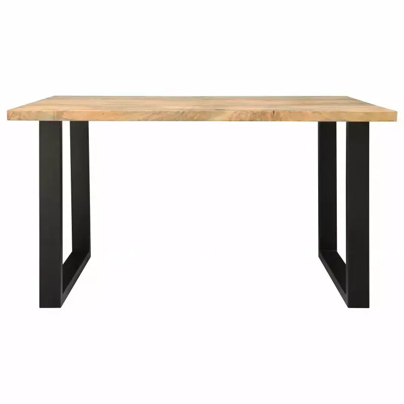 Esstisch mit Metallbeinen 140x90 cm aus massivem Mangoholz Neu Im Sortiment