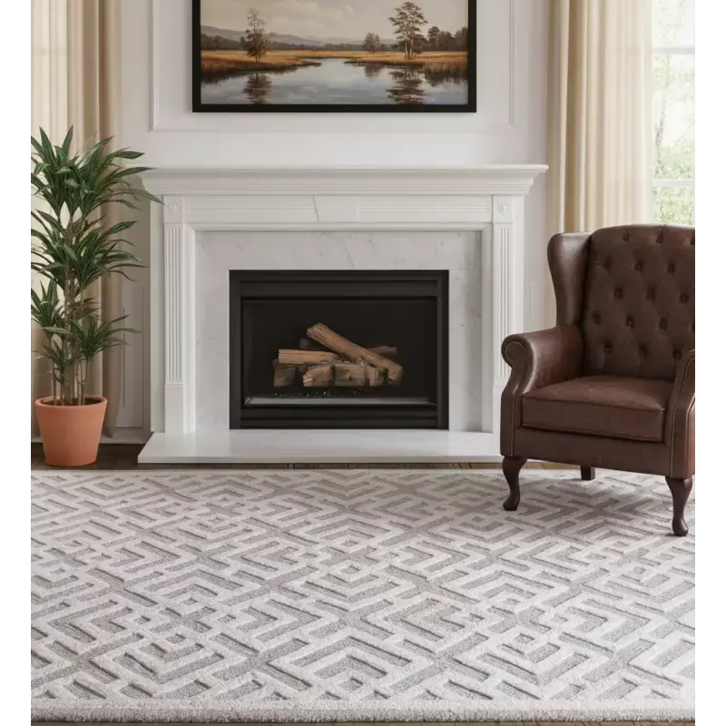 Teppich BOESMAN-II 120 × 180 cm aus reiner Wolle Billig