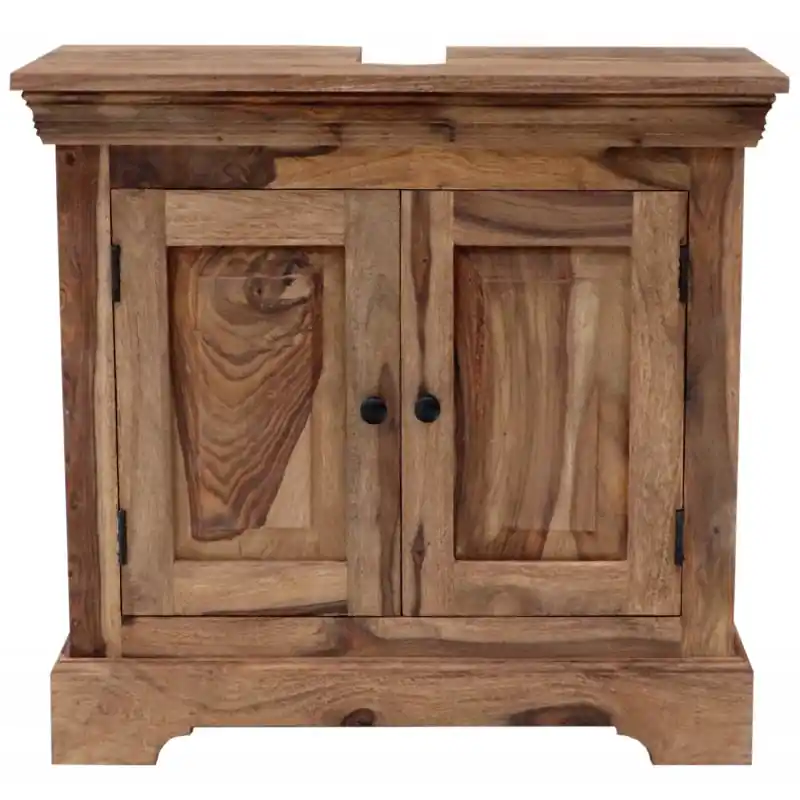 Wochenendangebot Waschbeckenunterschrank Jali 90x70x45 aus indischem Sheesham-Holz