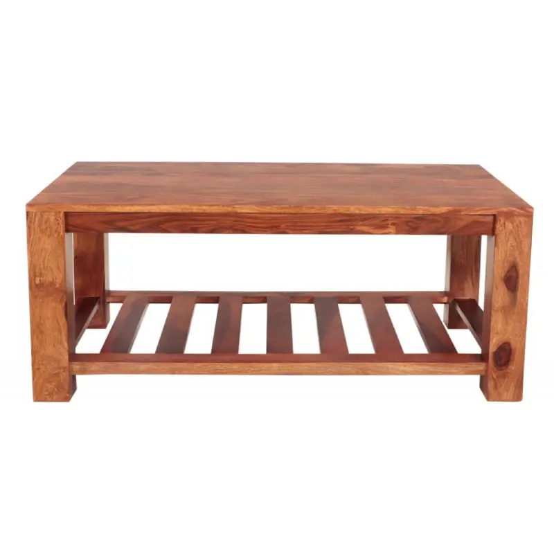 Couchtisch Rami 100x55x55 aus indischem Sheesham-Massivholz Beliebt